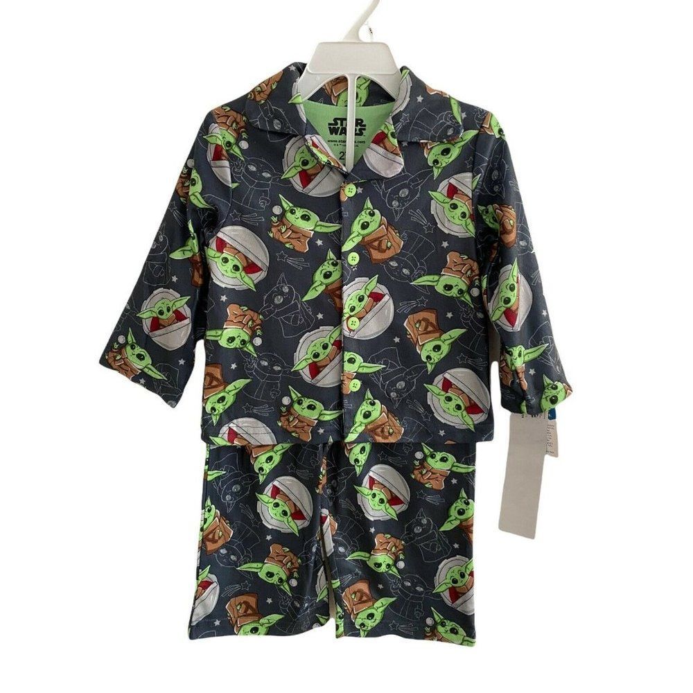 Toddler Boy Baby Yoda The Mandalorian Mighty Child Pajama Set Size 2T NEW
